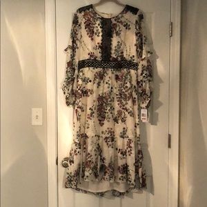 Cream floral dress